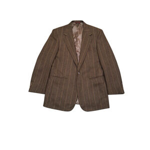 Vintage Corbin Brown Glen Check Tweed Sports Coat Blazer Suit Jacket Size 42R